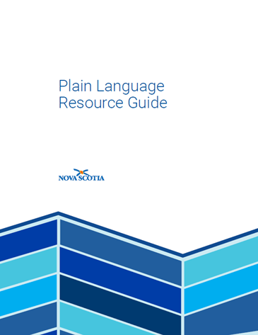 Cover page of the Plain Language Resource Guide